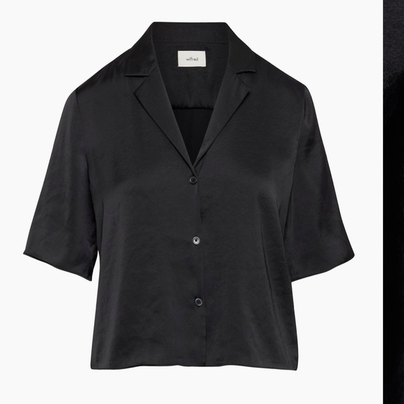 Aritzia Beso Satin Shirt - Picture 1 of 5